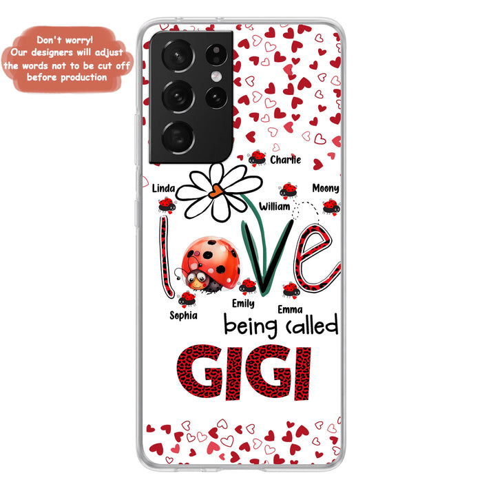 Personalized Grandma Phone Case - Gift Idea For Grandma - Up to 7 Kids - Love Being Called Gigi - Cases For iPhone/Samsung