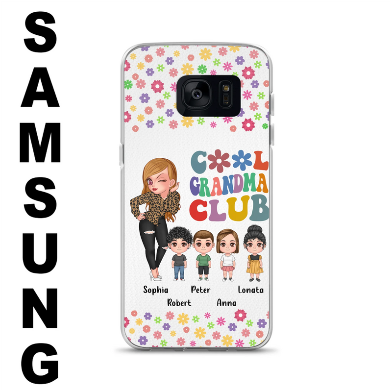 Personalized Cool Grandma Phone Case - Gift Idea For Grandma - Up to 4 Kids - Cases For iPhone/Samsung