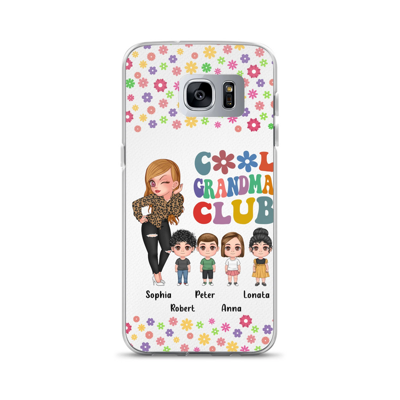 Personalized Cool Grandma Phone Case - Gift Idea For Grandma - Up to 4 Kids - Cases For iPhone/Samsung