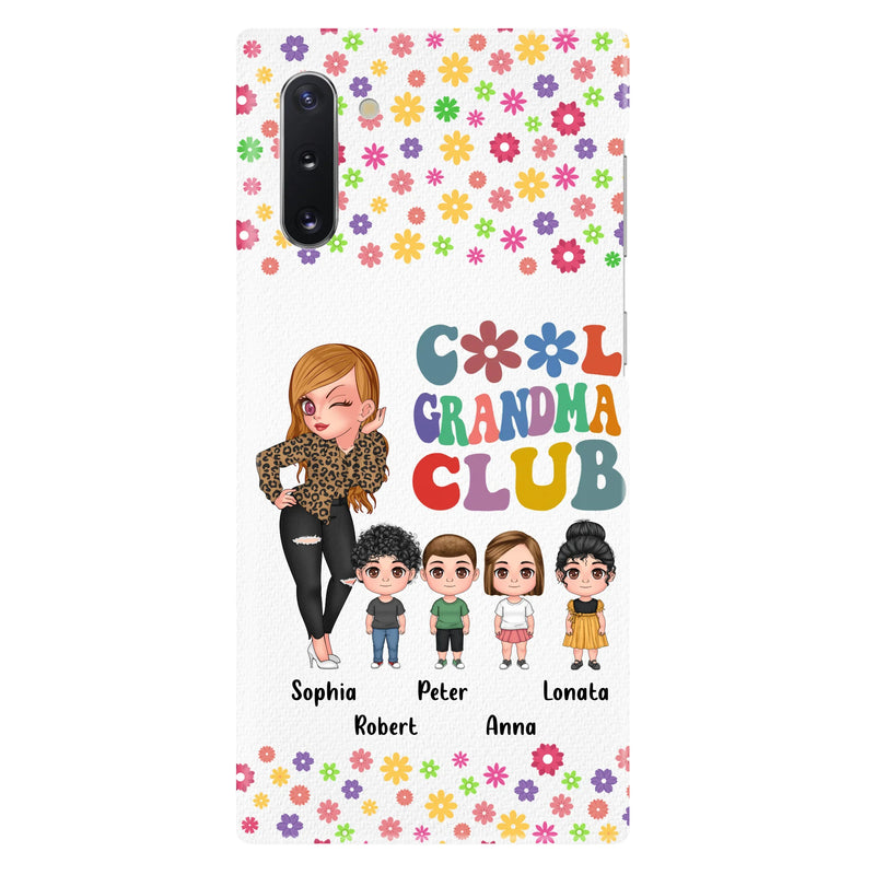 Personalized Cool Grandma Phone Case - Gift Idea For Grandma - Up to 4 Kids - Cases For iPhone/Samsung