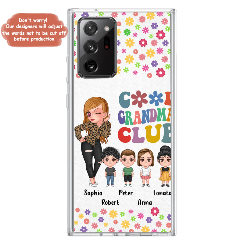 Personalized Cool Grandma Phone Case - Gift Idea For Grandma - Up to 4 Kids - Cases For iPhone/Samsung