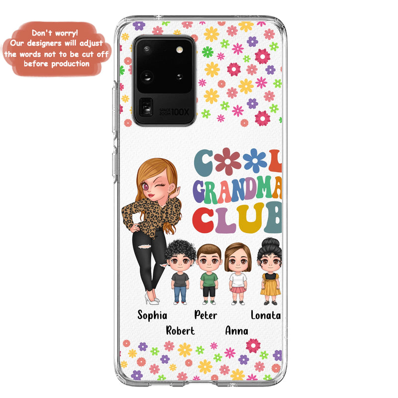 Personalized Cool Grandma Phone Case - Gift Idea For Grandma - Up to 4 Kids - Cases For iPhone/Samsung