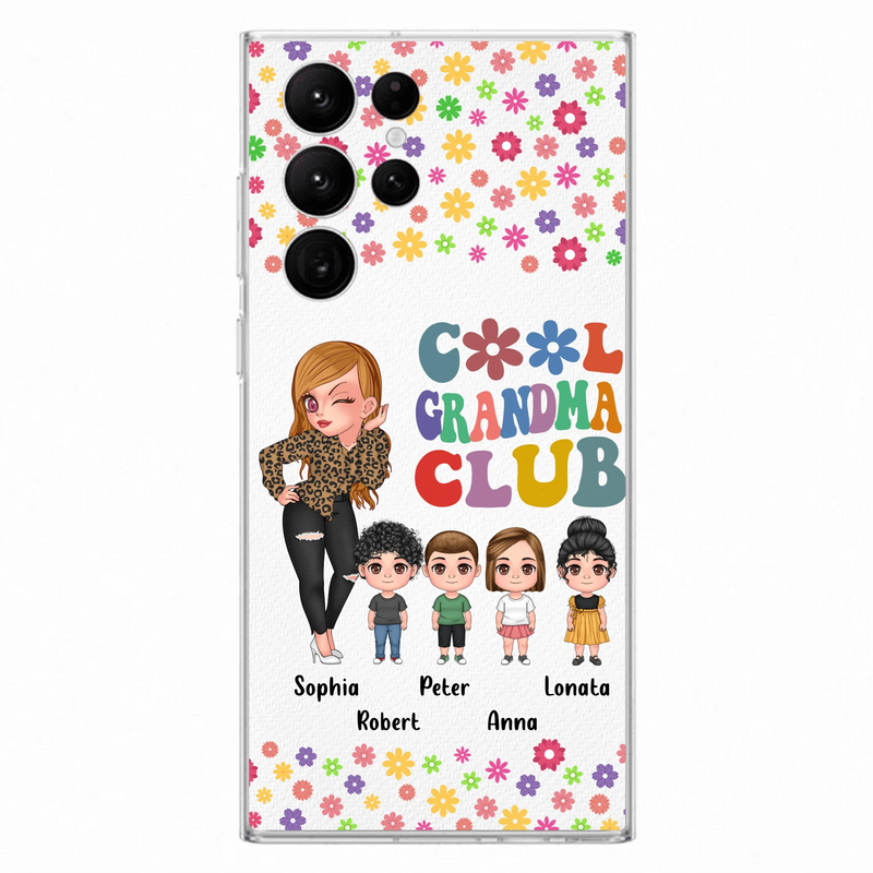 Personalized Cool Grandma Phone Case - Gift Idea For Grandma - Up to 4 Kids - Cases For iPhone/Samsung