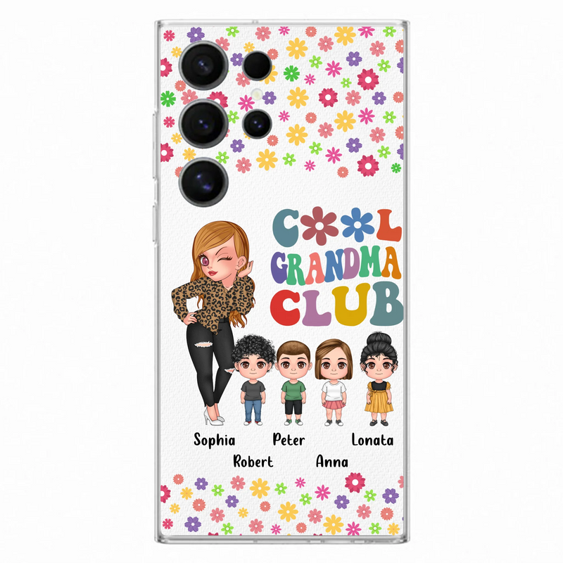Personalized Cool Grandma Phone Case - Gift Idea For Grandma - Up to 4 Kids - Cases For iPhone/Samsung