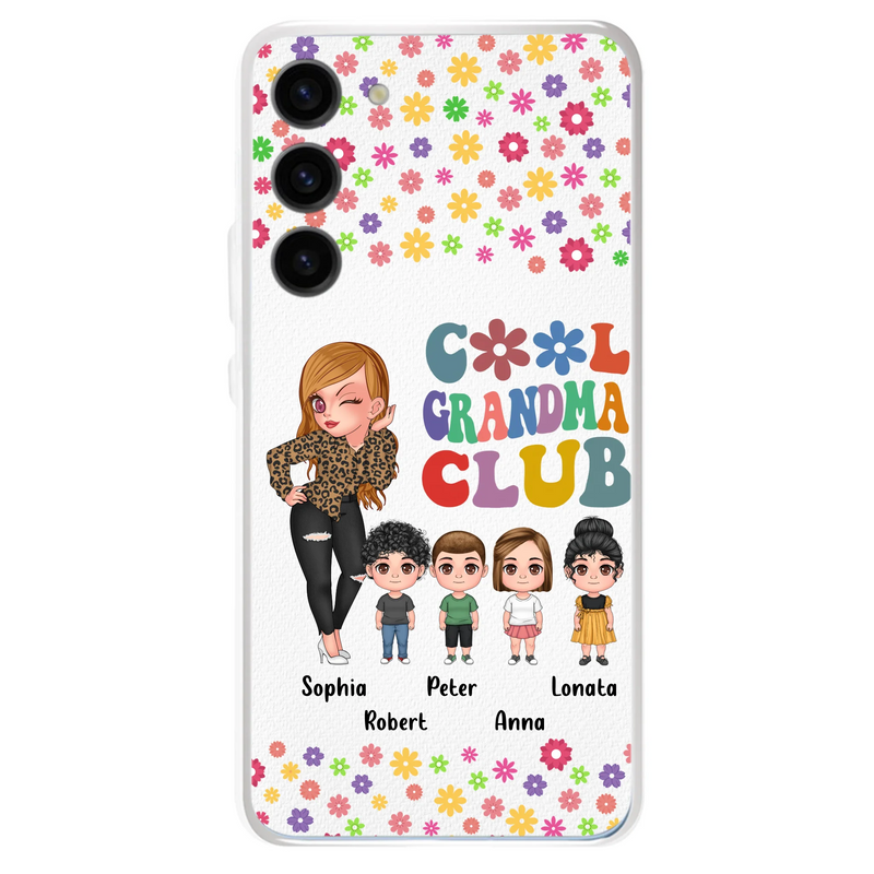Personalized Cool Grandma Phone Case - Gift Idea For Grandma - Up to 4 Kids - Cases For iPhone/Samsung