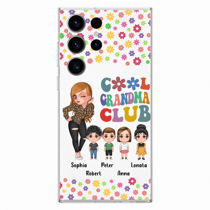 Personalized Cool Grandma Phone Case - Gift Idea For Grandma - Up to 4 Kids - Cases For iPhone/Samsung