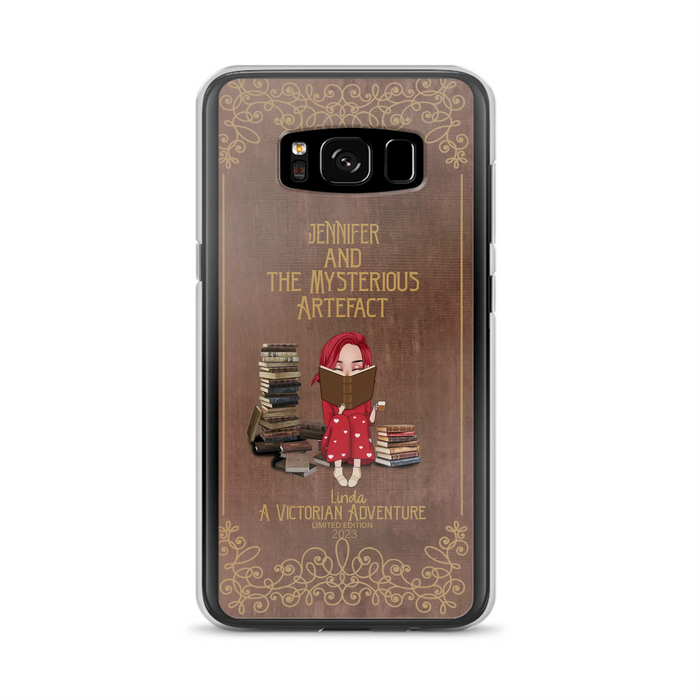 Custom Personalized Reading Girl Phone Case - Gift Idea For Reading Lovers - Mysterious Artefact - Cases For iPhone/Samsung