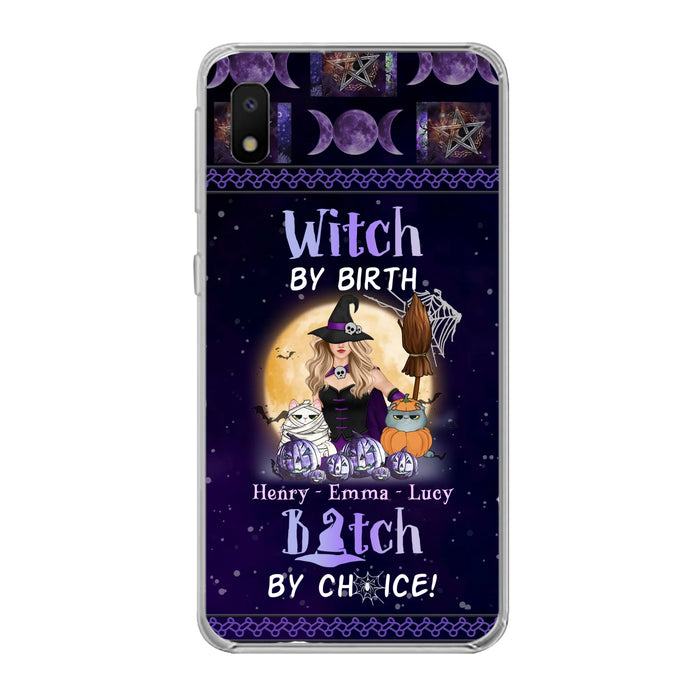 Custom Personalized Pet Witch Phone Case - Halloween Gift For Dog/ Cat Lover - Witch By Birth Bitch By Choice - Case For iPhone And Samsung