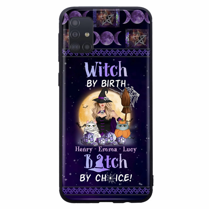 Custom Personalized Pet Witch Phone Case - Halloween Gift For Dog/ Cat Lover - Witch By Birth Bitch By Choice - Case For iPhone And Samsung