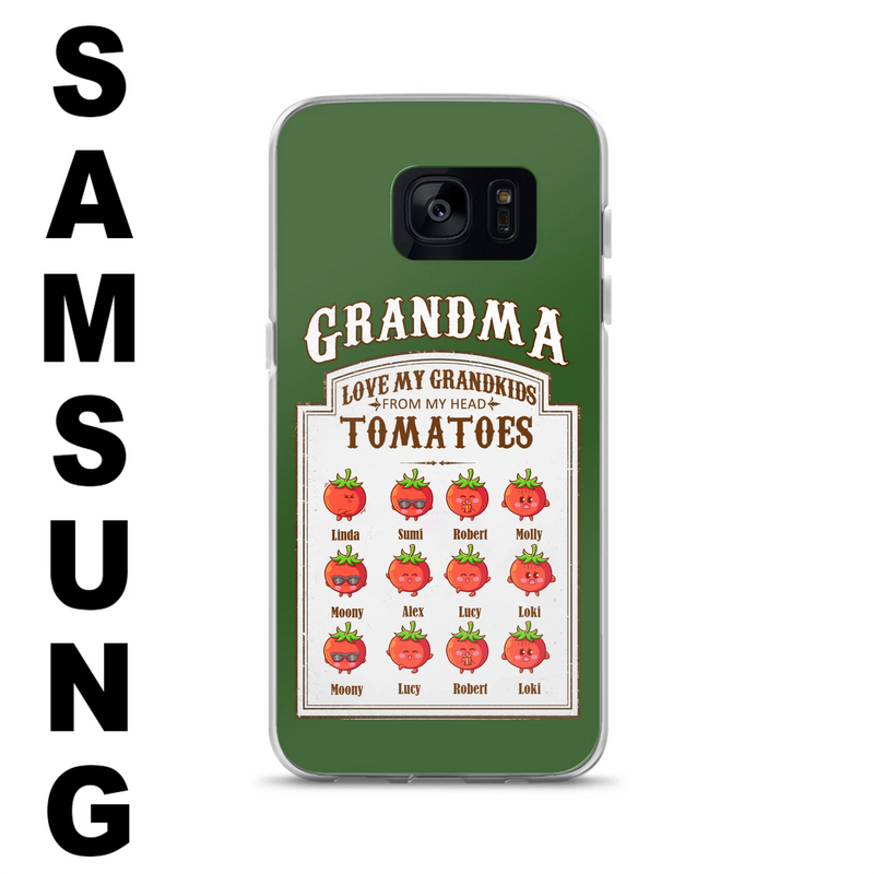 Personalized Grandma Tomatoes Phone Case - Gift Idea For Mother's Day/Grandma - Up to 12 Tomatoes - Case For iPhone/Samsung