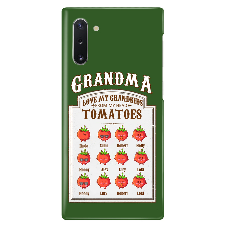 Personalized Grandma Tomatoes Phone Case - Gift Idea For Mother's Day/Grandma - Up to 12 Tomatoes - Case For iPhone/Samsung