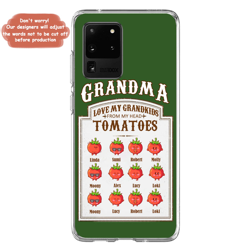 Personalized Grandma Tomatoes Phone Case - Gift Idea For Mother's Day/Grandma - Up to 12 Tomatoes - Case For iPhone/Samsung