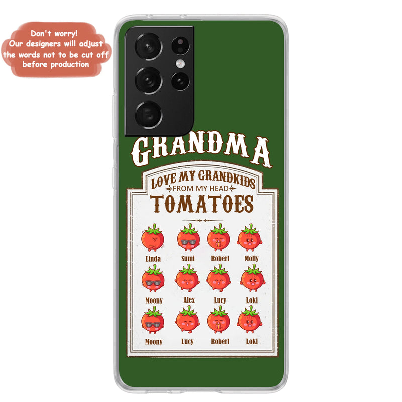 Personalized Grandma Tomatoes Phone Case - Gift Idea For Mother's Day/Grandma - Up to 12 Tomatoes - Case For iPhone/Samsung