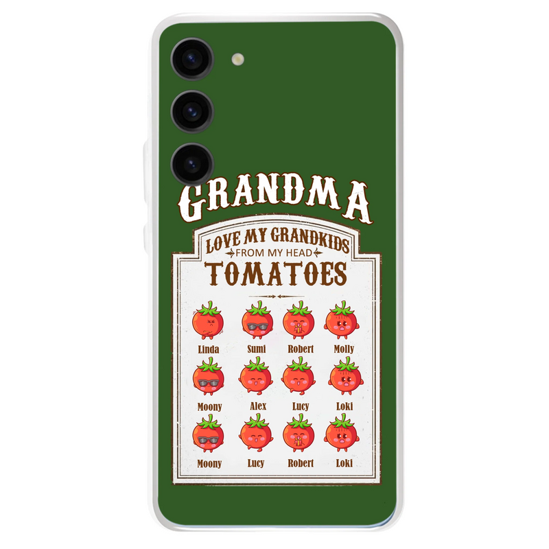Personalized Grandma Tomatoes Phone Case - Gift Idea For Mother's Day/Grandma - Up to 12 Tomatoes - Case For iPhone/Samsung
