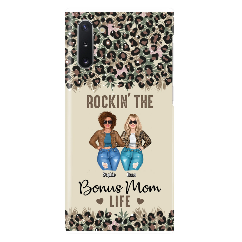 Custom Personalized Bonus Mom Phone Case - Gift Idea For Mother's Day - Rockin' The Bonus Mom Life - Case For iPhone & Samsung