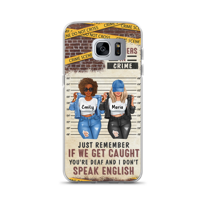 Personalized Bestie Phone Case - Gift Idea For Bestie/Sister - Up to 3 Girls - Partners In Crime - Case For iPhone And Samsung
