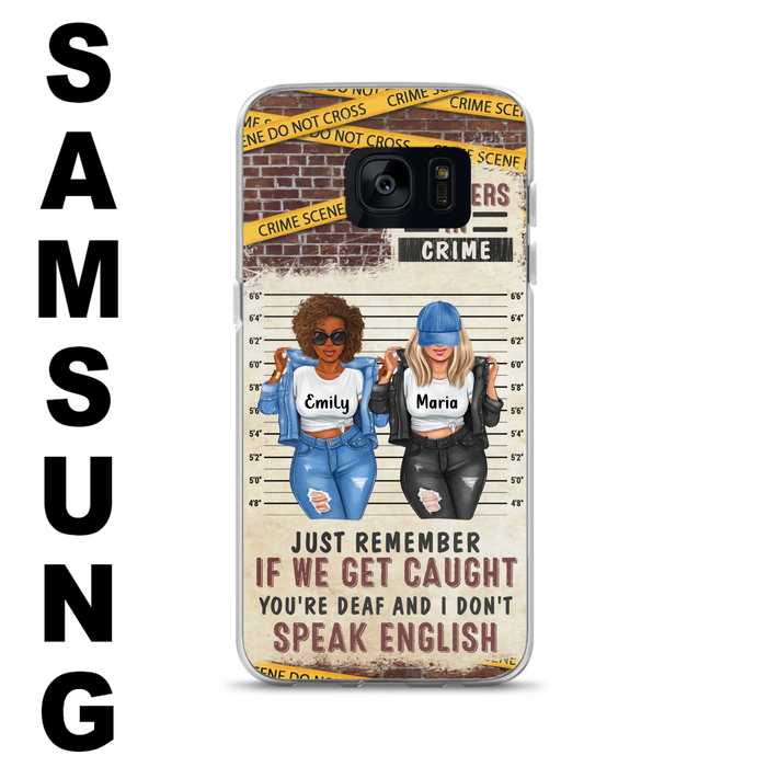 Personalized Bestie Phone Case - Gift Idea For Bestie/Sister - Up to 3 Girls - Partners In Crime - Case For iPhone And Samsung