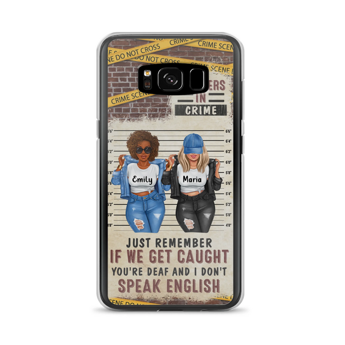 Personalized Bestie Phone Case - Gift Idea For Bestie/Sister - Up to 3 Girls - Partners In Crime - Case For iPhone And Samsung