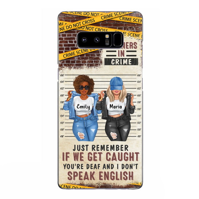Personalized Bestie Phone Case - Gift Idea For Bestie/Sister - Up to 3 Girls - Partners In Crime - Case For iPhone And Samsung