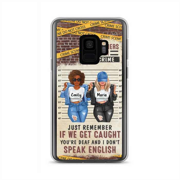 Personalized Bestie Phone Case - Gift Idea For Bestie/Sister - Up to 3 Girls - Partners In Crime - Case For iPhone And Samsung