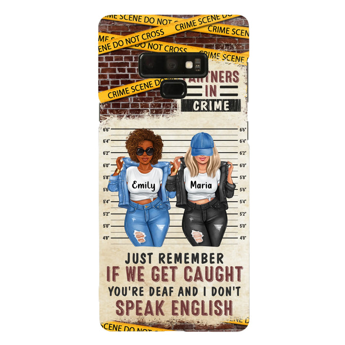 Personalized Bestie Phone Case - Gift Idea For Bestie/Sister - Up to 3 Girls - Partners In Crime - Case For iPhone And Samsung