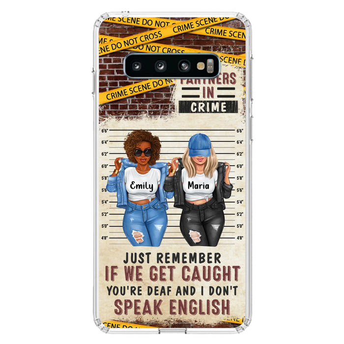 Personalized Bestie Phone Case - Gift Idea For Bestie/Sister - Up to 3 Girls - Partners In Crime - Case For iPhone And Samsung