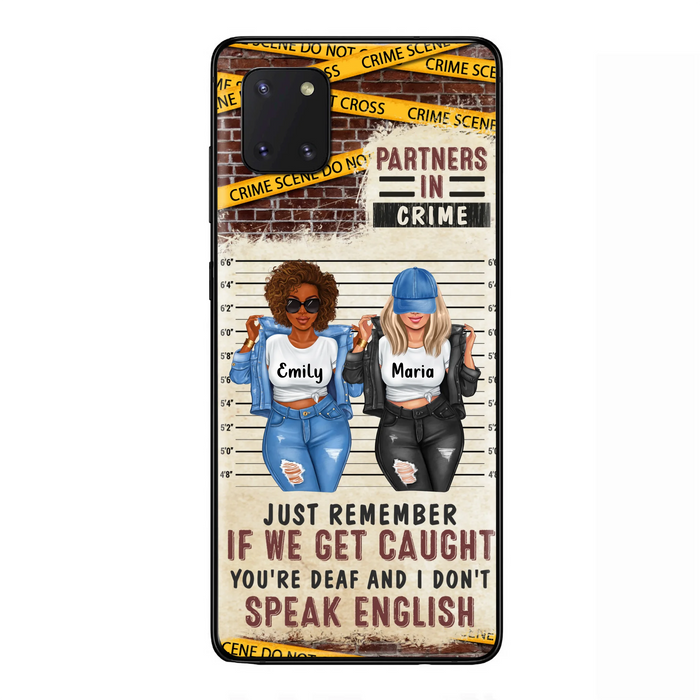 Personalized Bestie Phone Case - Gift Idea For Bestie/Sister - Up to 3 Girls - Partners In Crime - Case For iPhone And Samsung