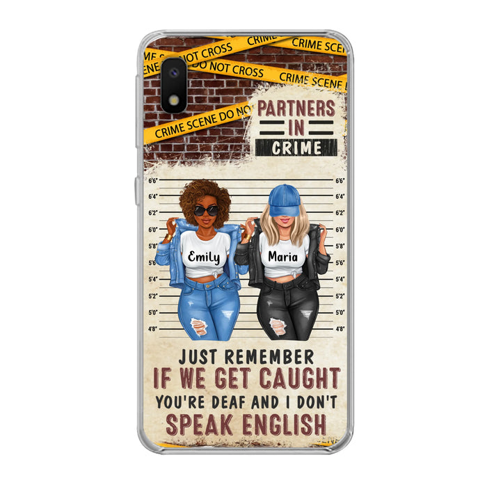 Personalized Bestie Phone Case - Gift Idea For Bestie/Sister - Up to 3 Girls - Partners In Crime - Case For iPhone And Samsung