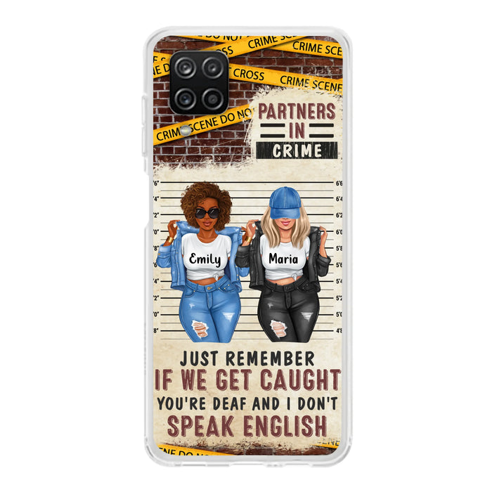 Personalized Bestie Phone Case - Gift Idea For Bestie/Sister - Up to 3 Girls - Partners In Crime - Case For iPhone And Samsung