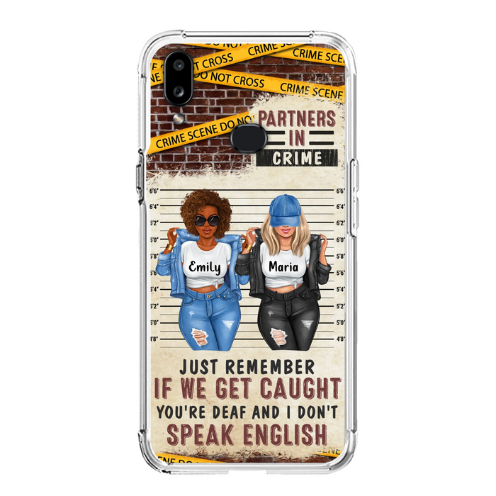 Personalized Bestie Phone Case - Gift Idea For Bestie/Sister - Up to 3 Girls - Partners In Crime - Case For iPhone And Samsung