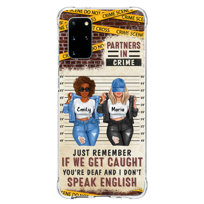 Personalized Bestie Phone Case - Gift Idea For Bestie/Sister - Up to 3 Girls - Partners In Crime - Case For iPhone And Samsung