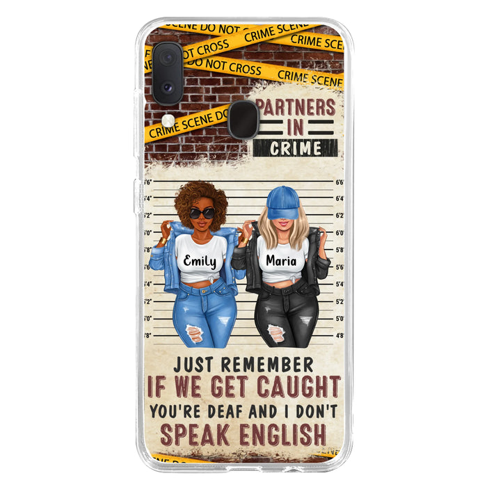 Personalized Bestie Phone Case - Gift Idea For Bestie/Sister - Up to 3 Girls - Partners In Crime - Case For iPhone And Samsung