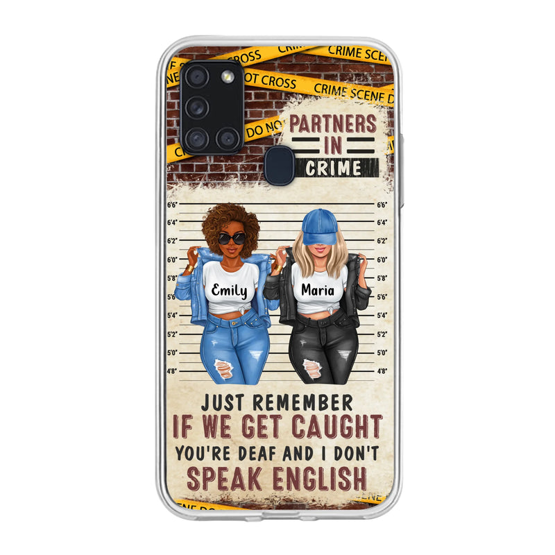 Personalized Bestie Phone Case - Gift Idea For Bestie/Sister - Up to 3 Girls - Partners In Crime - Case For iPhone And Samsung