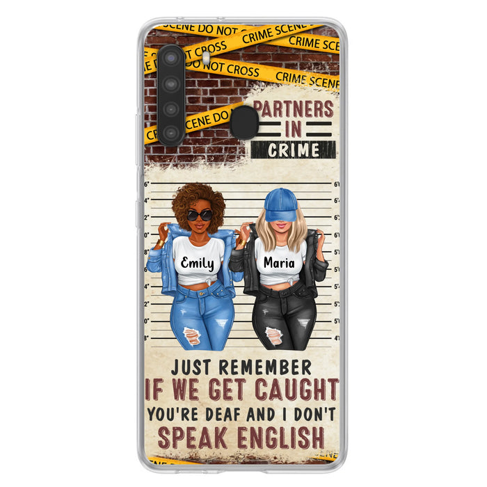 Personalized Bestie Phone Case - Gift Idea For Bestie/Sister - Up to 3 Girls - Partners In Crime - Case For iPhone And Samsung