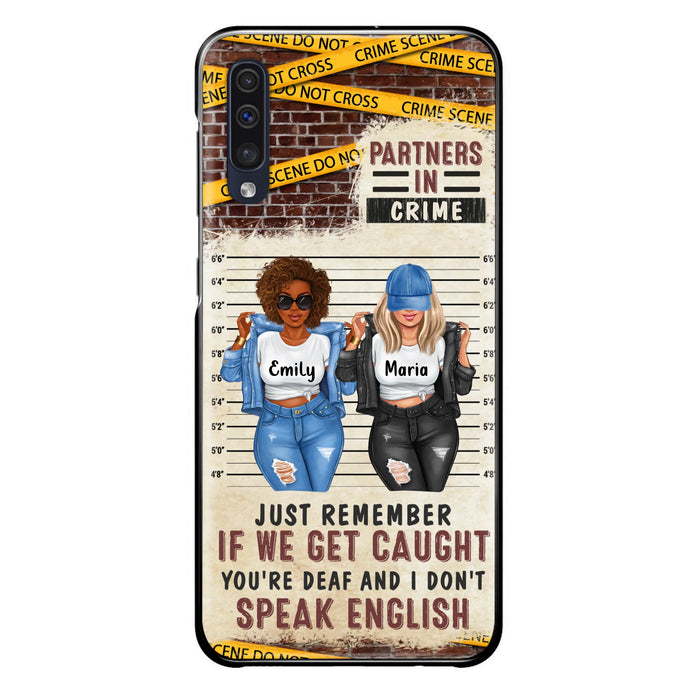 Personalized Bestie Phone Case - Gift Idea For Bestie/Sister - Up to 3 Girls - Partners In Crime - Case For iPhone And Samsung