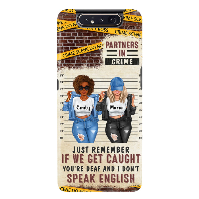 Personalized Bestie Phone Case - Gift Idea For Bestie/Sister - Up to 3 Girls - Partners In Crime - Case For iPhone And Samsung