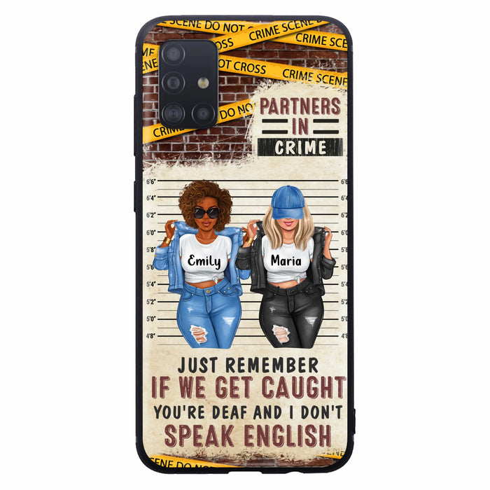 Personalized Bestie Phone Case - Gift Idea For Bestie/Sister - Up to 3 Girls - Partners In Crime - Case For iPhone And Samsung