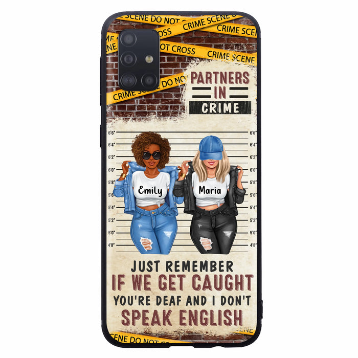 Personalized Bestie Phone Case - Gift Idea For Bestie/Sister - Up to 3 Girls - Partners In Crime - Case For iPhone And Samsung