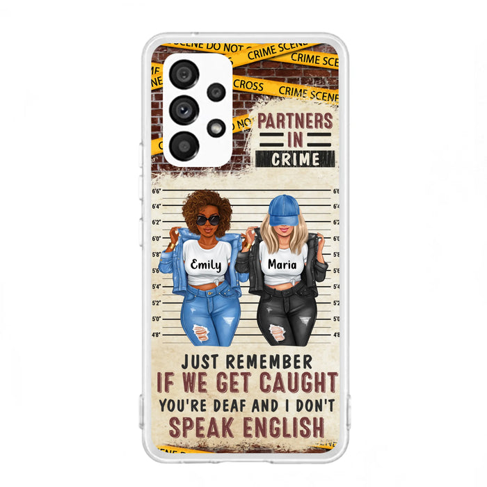 Personalized Bestie Phone Case - Gift Idea For Bestie/Sister - Up to 3 Girls - Partners In Crime - Case For iPhone And Samsung