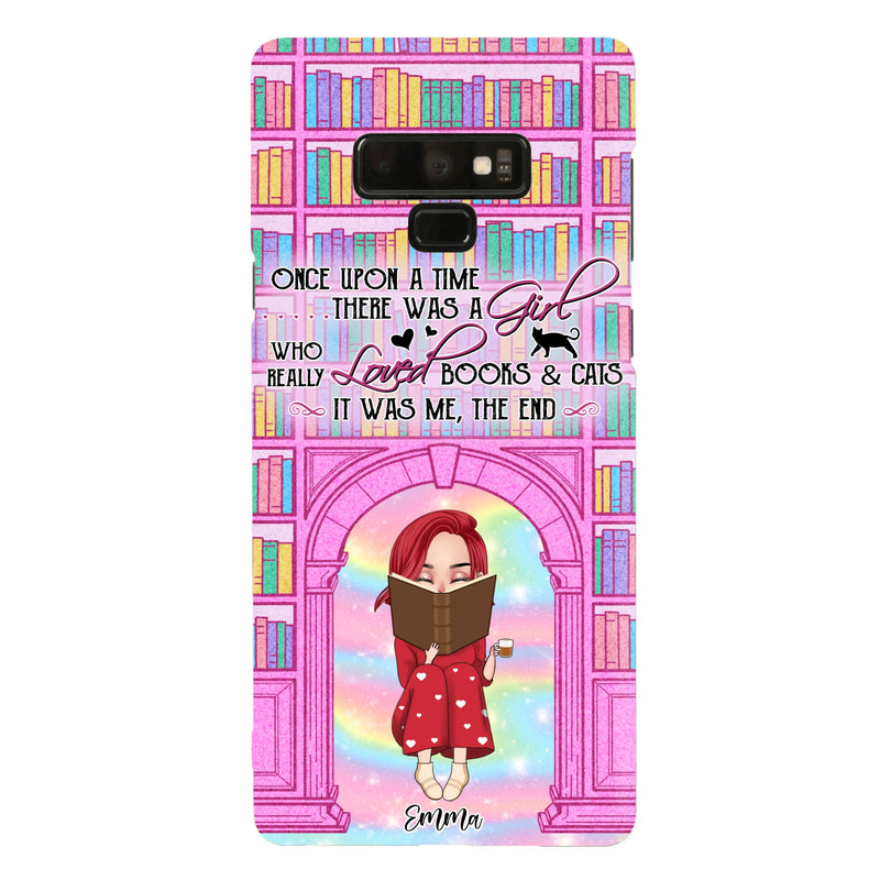 Custom Personalized Reading Girl Phone Case - Gift Idea For Books Lovers - It Was Me The End - Case For iPhone/Samsung