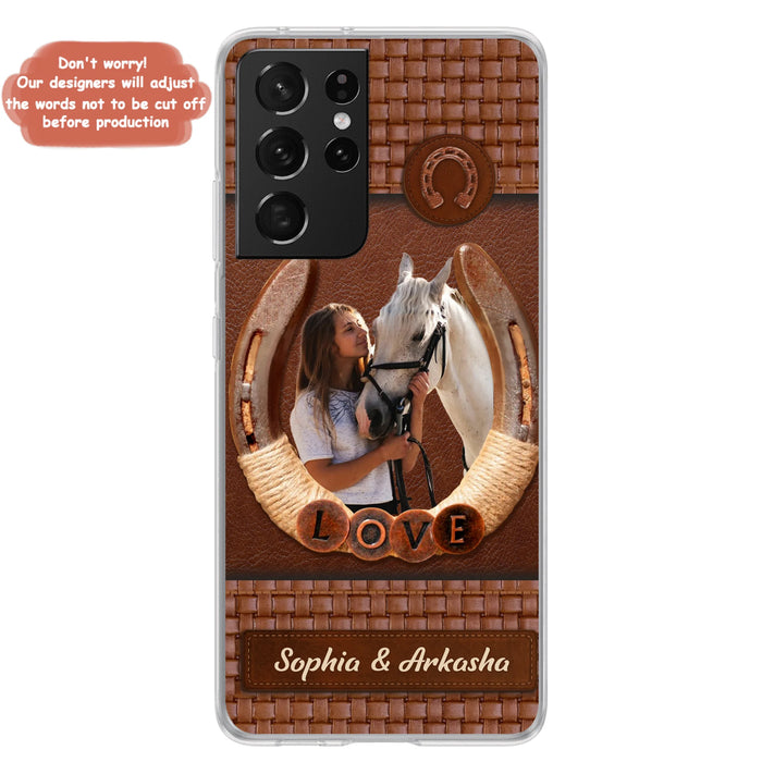 Custom Personalized Horse Phone Case - Upload Photo - Gift Idea Horse Lover - Case For iPhone And Samsung