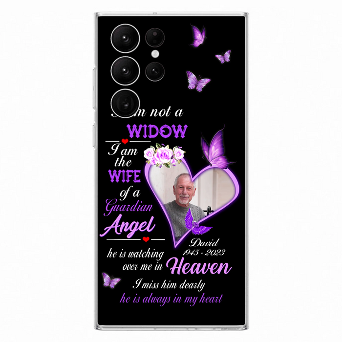 Custom Personalized Memorial Phone Case - Memorial Gift Idea For Family - Case For iPhone/Samsung - I Am Not A Widow