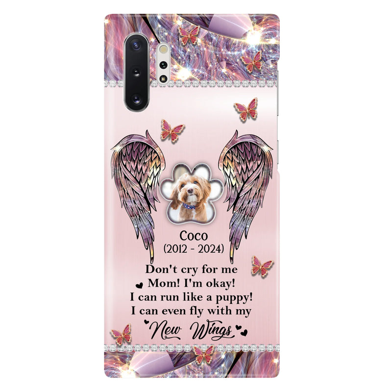 Personalized Memorial Phone Case - Upload Photo - Memorial Gift Idea For Dog Lover - Don't Cry For Me - Case For iPhone/Samsung