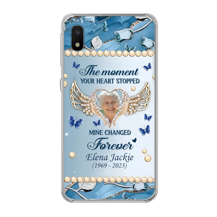 Personalized Memorial Phone Case - Memorial Gift Idea For Family - Case For iPhone/Samsung - The Moment Your Heart Stopped Mine Changed Forever