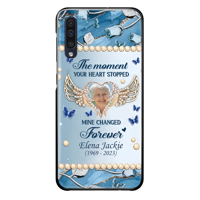 Personalized Memorial Phone Case - Memorial Gift Idea For Family - Case For iPhone/Samsung - The Moment Your Heart Stopped Mine Changed Forever