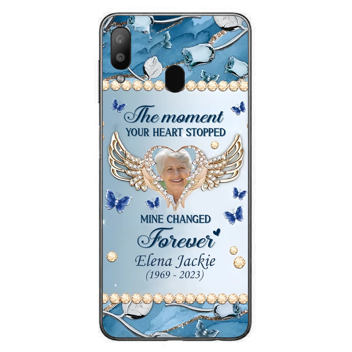 Personalized Memorial Phone Case - Memorial Gift Idea For Family - Case For iPhone/Samsung - The Moment Your Heart Stopped Mine Changed Forever