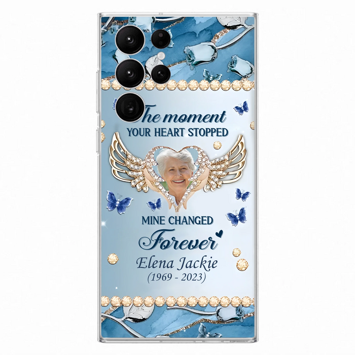 Personalized Memorial Phone Case - Memorial Gift Idea For Family - Case For iPhone/Samsung - The Moment Your Heart Stopped Mine Changed Forever