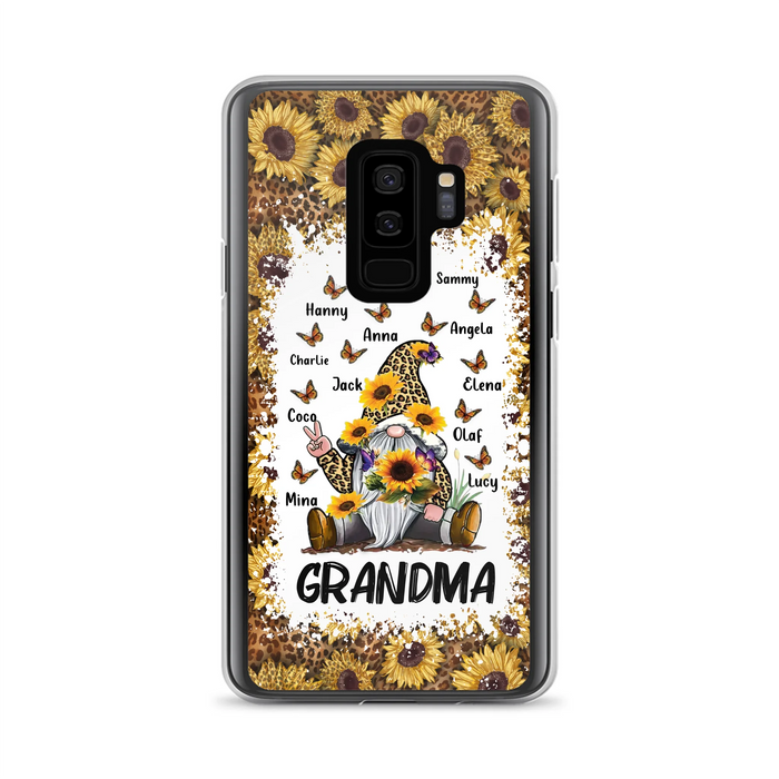 Personalized Sunflower Grandma Phone Case - Gift Idea For Grandma - Up to 12 Kids - Case For iPhone/Samsung