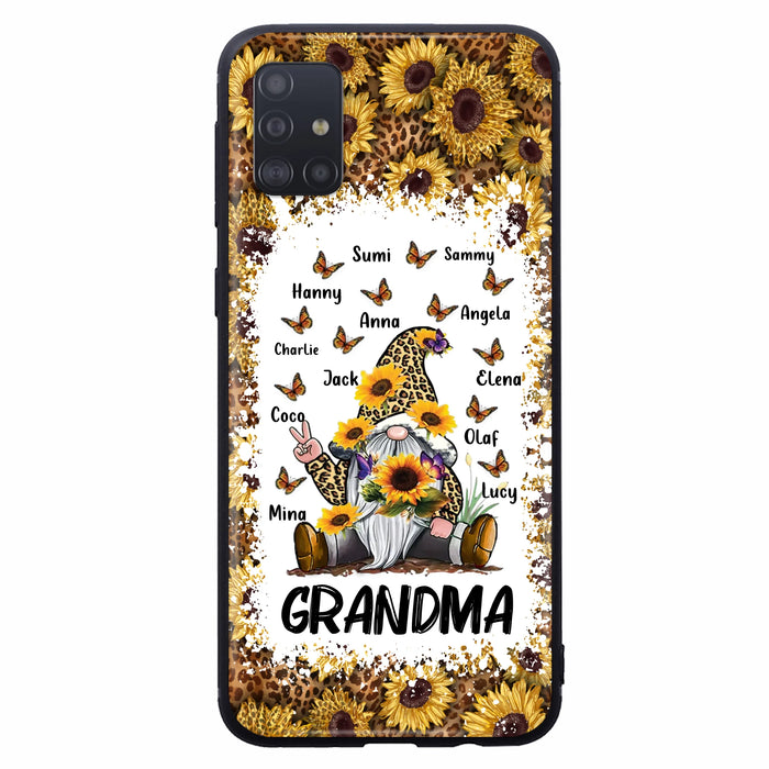 Personalized Sunflower Grandma Phone Case - Gift Idea For Grandma - Up to 12 Kids - Case For iPhone/Samsung