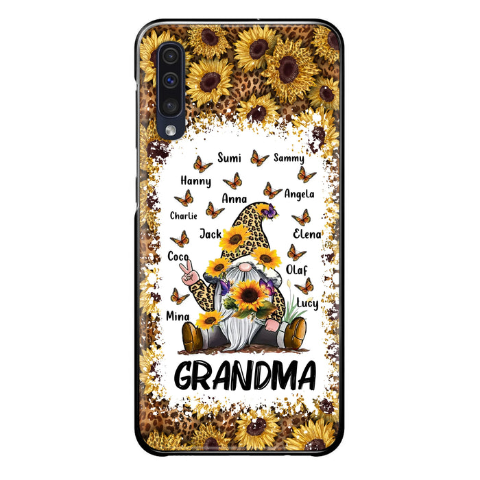 Personalized Sunflower Grandma Phone Case - Gift Idea For Grandma - Up to 12 Kids - Case For iPhone/Samsung